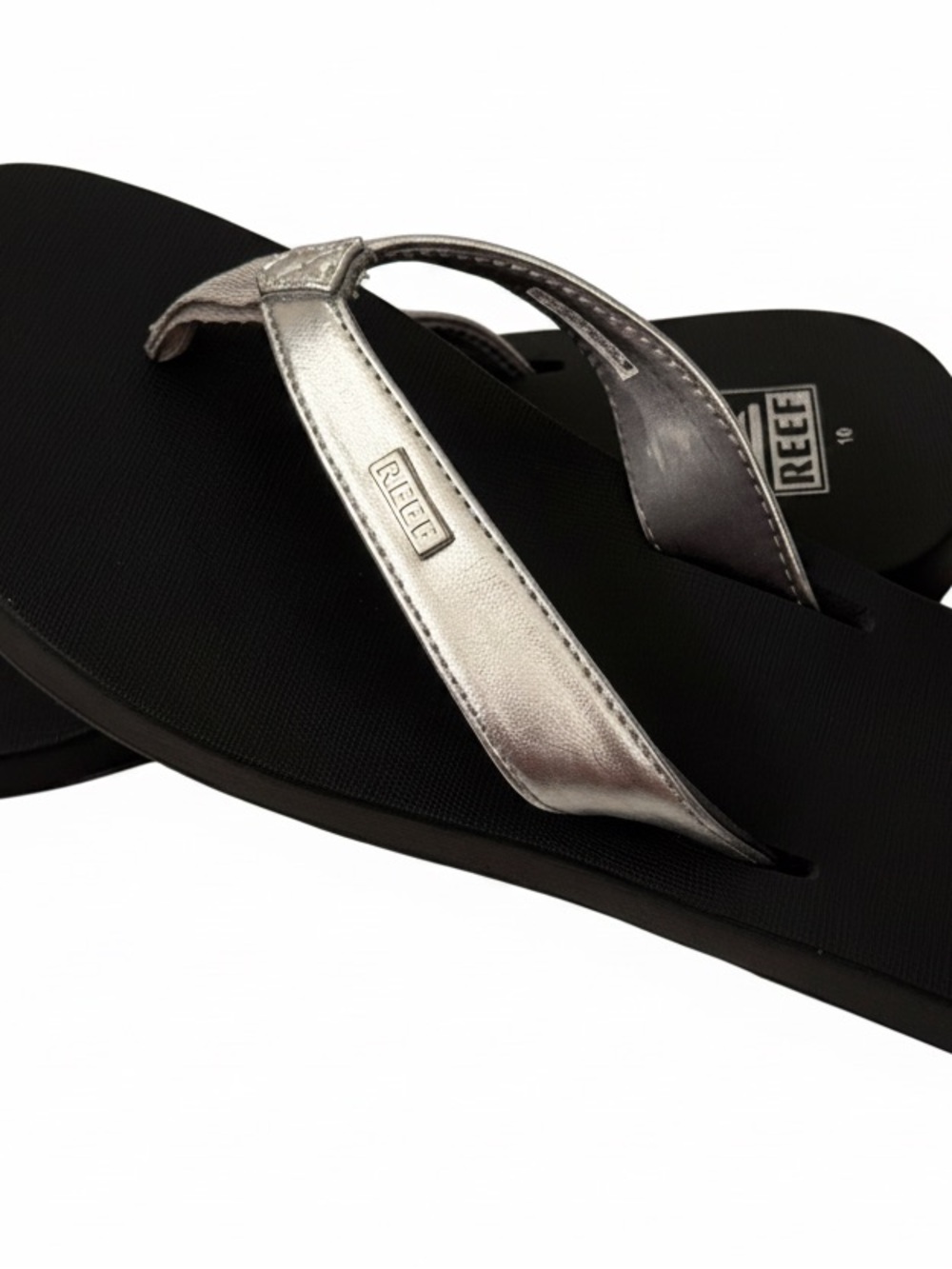 Reef Women’s Mia Sassy Flip Flops in Metallic Silver, Size 10 - Picture 3 of 9